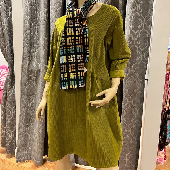 NWT One Size Made In Italy Heavy Corduroy Dress - Picture 1 of 2